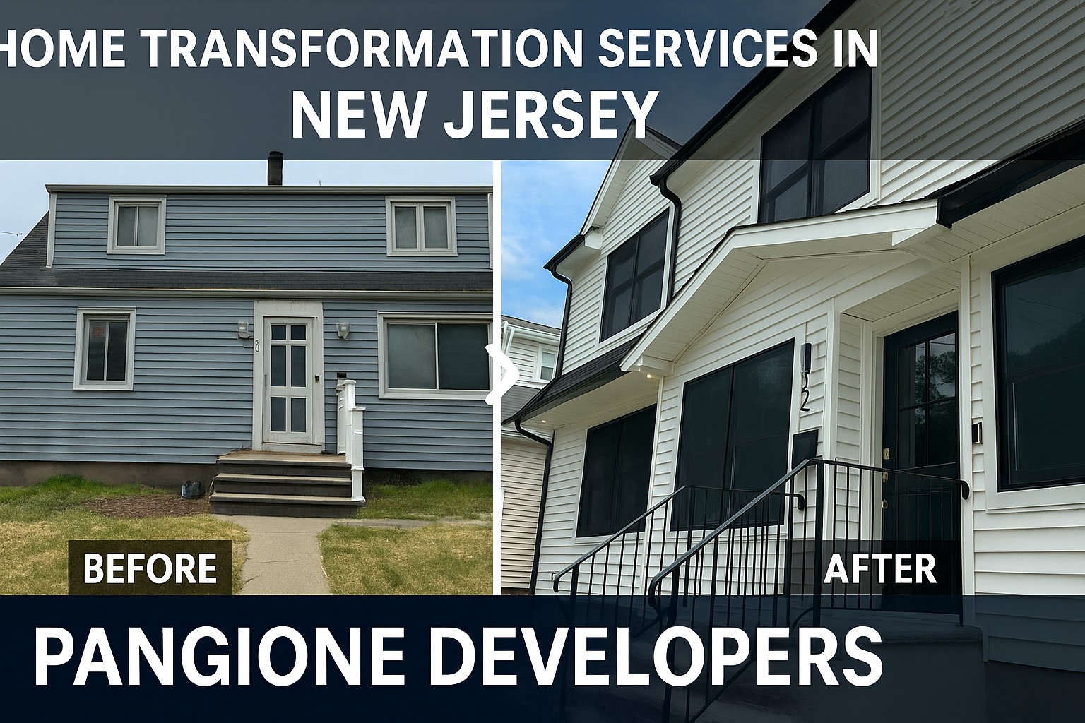 Exterior home addition in Woodcliff Lake NJ by Pangione Developers Inc.