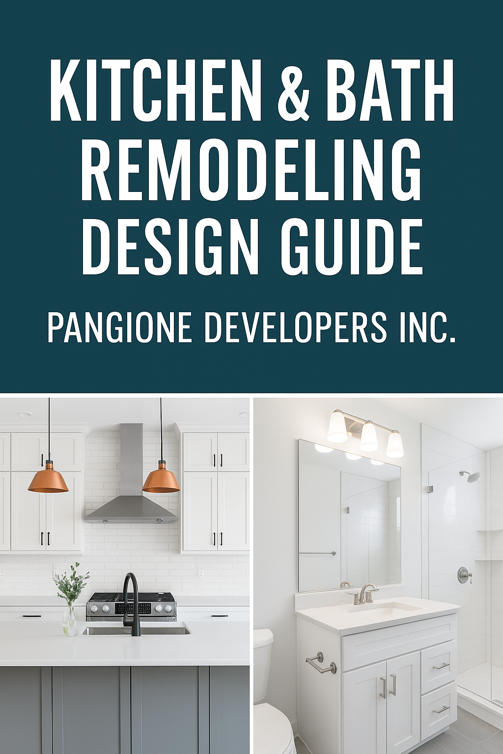 Kitchen & Bath Remodeling Design Guide Infographic - Pangione Developers Inc.