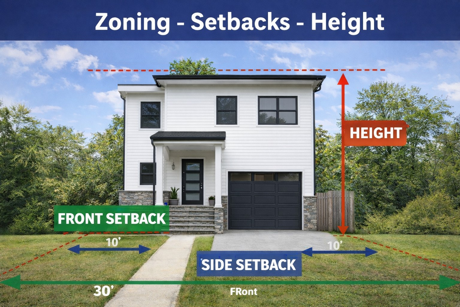 Zoning constraints for Add-A-Level remodeling in NJ including setbacks and height